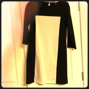 Black and White Long Sleeve Dress